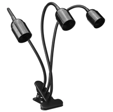 Triple lamp e27 socket with clip, switch and 1.3 m cable