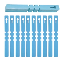 Herbgarden Plant Wrap Tags 2x21cm 100pcs | Blue Plastic Tree Labels