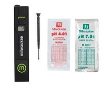 Milwaukee PH600 pH meter for testing water + calibration sachets 4.0 & 7.0 2x20ml