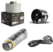 Axial-Flo Turbo 125mm ventilation set Prima klima flat Carbon filter 240-360 m3/h