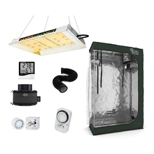 Growbox Set 2x Mars Hydro TS 600 100W Lamp Led Grow RoyalRoom® 100x50x160