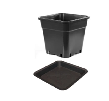 Square pot 18 L 30.5x30.5x31 cm with stand