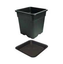 Square pot 25 L 33.5x33.5x34 cm stand