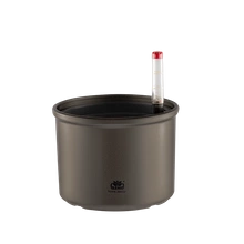 LENI hydroponics set 9/7 cover pot corona dark silver + hydro pot + h7 water indicator