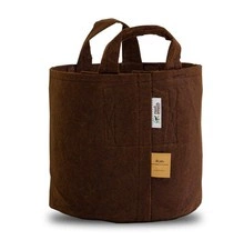 Growbag Root Pouch fabric pot 35x30cm 30L with a handle brown