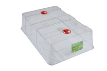 Ventilated plastic lid for Garland rearing dish 57.5 x 39.5 x h15 cm