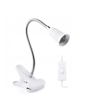 E27 base lamp with clip, switch and 1.3 m cable