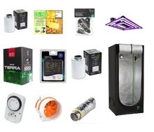 Growbox Complete Set Lumatek LED ATS 200W PRO + Herbgarden 80x80x180 cm + Shogun Fertalisers