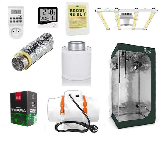 Growbox Set RoyalRoom 100x100x200 + Mars Hydro FC-E3000 + Shogun set + ventilation set