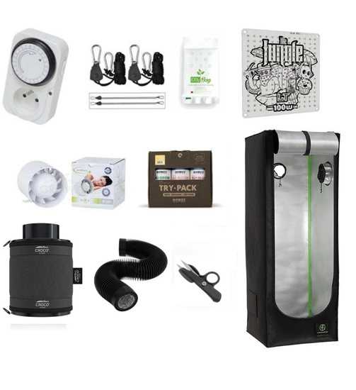 Zestaw uprawowy Herbgarden 50x50x140 + Grow The Jungle The Jackson LITE 100W Lampa LED Grow