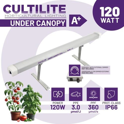 Cultilite Under Canopy 120W 3,0µmol/J - supplemental LED red light bar 
