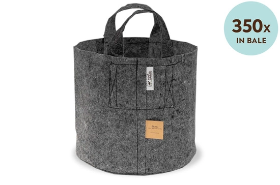 Growbag Root Pouch fabric pot 35x30cm 30L with handles grey 350 units