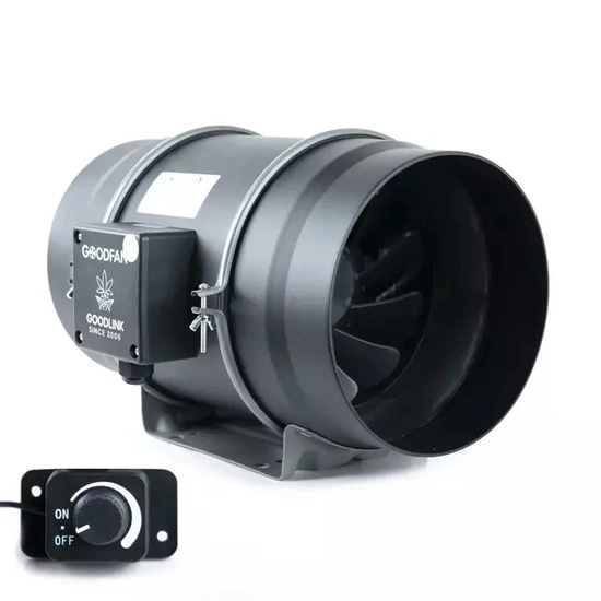 Duct fan GOOD FAN 850m3/h 200mm + potentiometer