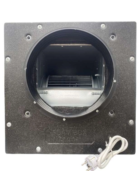 AirFan FoamBox - radial silenced fan IN 2x 250mm / OUT 1x 315MM 5000m3/h 