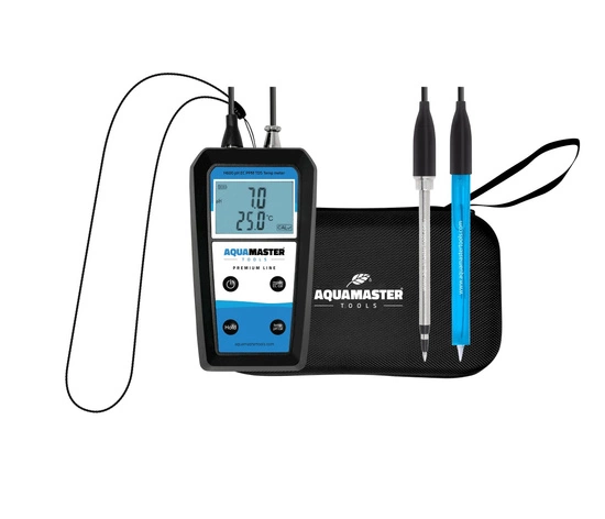 Aqua Master Tools H600 Pro - pH, EC (PPM, TDS) & Temperature meter for soil and liquids