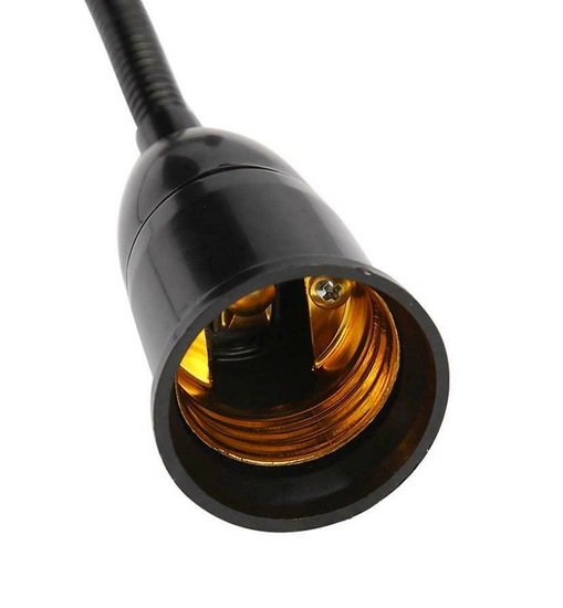 E27 socket lamp with clip, switch and cable 1.3m