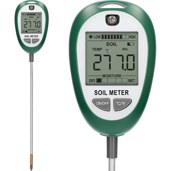 Bioogród - Electronic substrate tester 4 in 1 soil pH meter (Humidity, temperature and light meter)