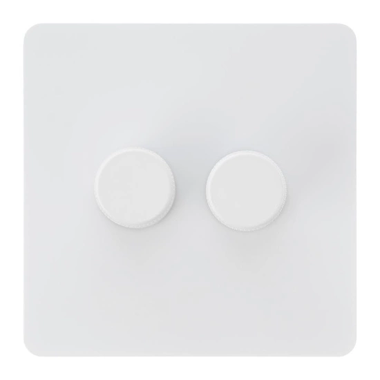 VERTICANA® WALL DIMMER 2-WAY WHITE - biały ściemniacz ścienny, podwójny