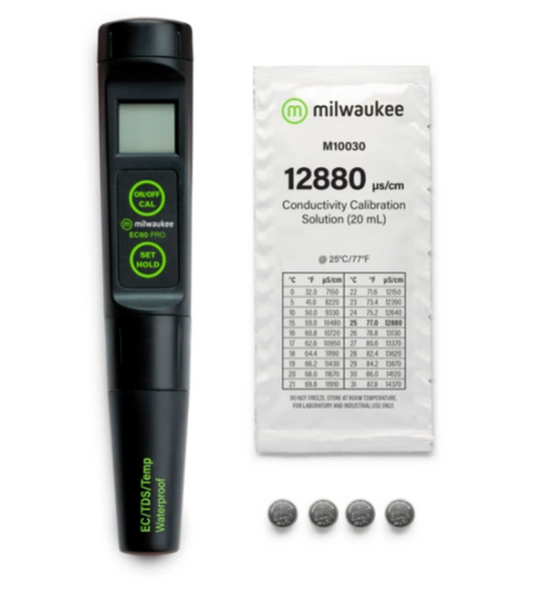 Milwaukee EC60 PRO conductivity TDS temperature meter with replaceable electrode