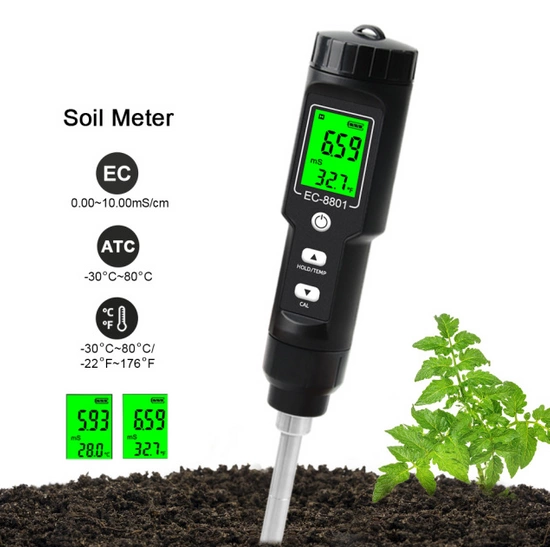 Tester EC & temperature meter to use in soil