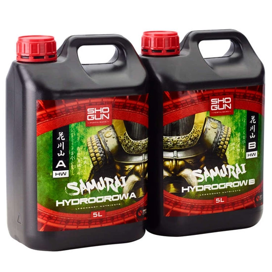 Nawóz Shogun Fertilisers Samurai Hydro Grow 2x10L Hard Water (A&B) - odżywka bazowa na wzrost do hydroponiki