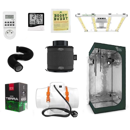 Growbox Set RoyalRoom 100x100x200 + Mars Hydro FC-E3000 + Shogun set + ventilation set