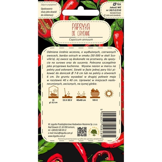 Peppers/Capsicum annuum/De Cayenne/red 0.15g