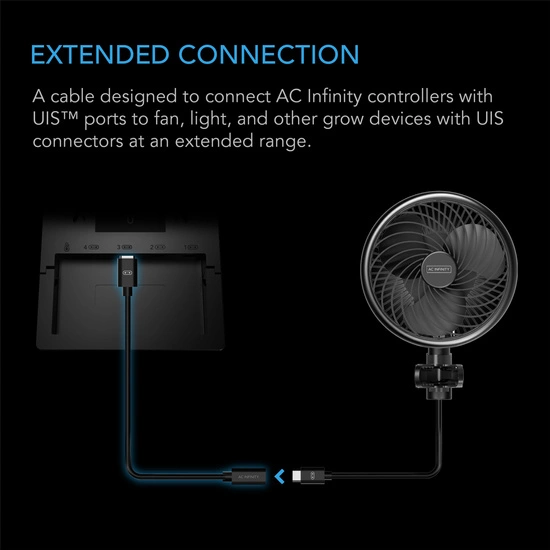 AC Infinity UIS to UIS Extension Cable, Female to Male, 10 ft.