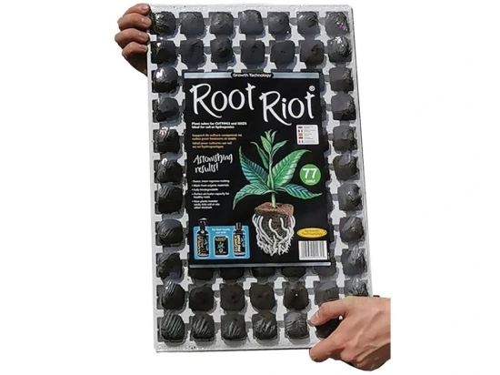 Growth Technology Root Riot 77 cubes tray - organic starter cubes for seeds and cuttings