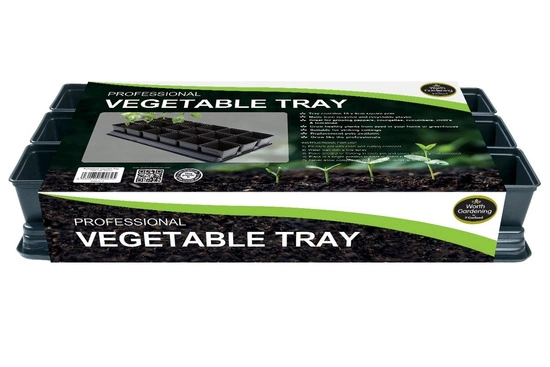 Garland Professional Vegetable Tray (18 x 9cm Square Pots) 54.5 x 31 x 10 cm