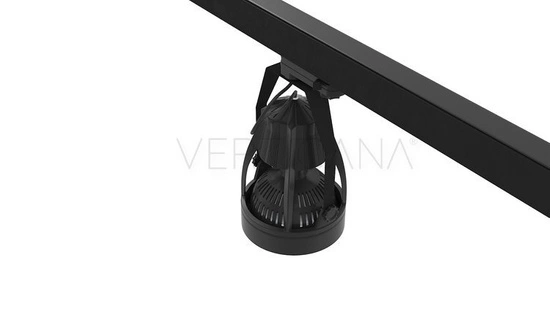 Lighting kit VERTICANA® 4x light bulb rail holder | BLACK | 45° lens 