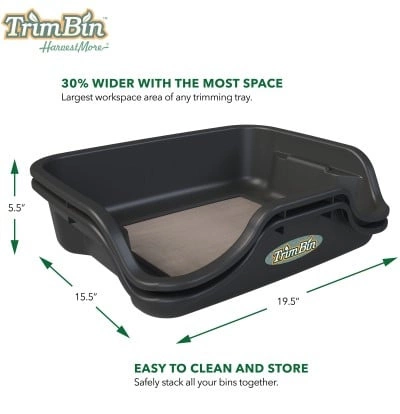TrimBin Complete Set - Two-piece tray for dry trimming flowers and herbs 48×30x15cm 