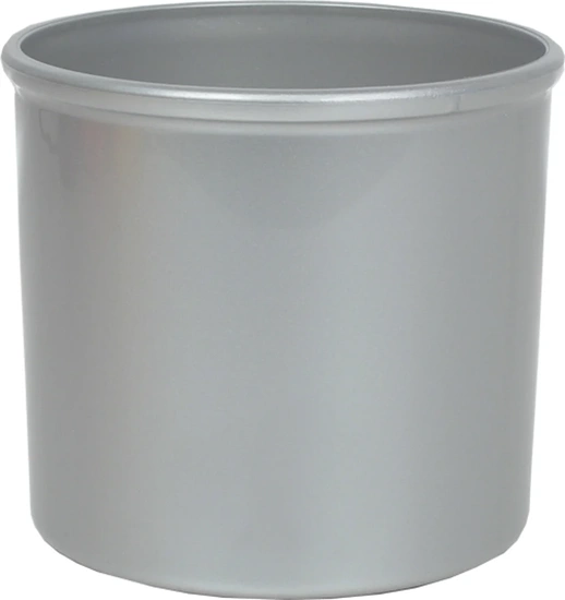 LENI CORONA 22/19 gloss cylindrical pot cover - Silver