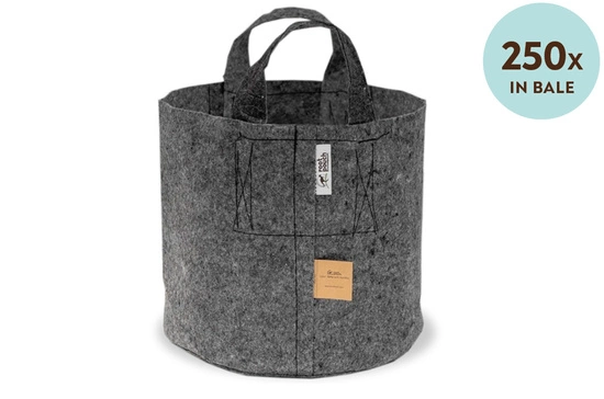 Growbag Root Pouch fabric pot 43x38cm 56L with handles grey 250 units