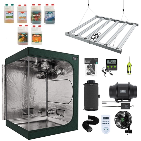 Growbox RoyalRoom C150 150x150x200 + LUCKYGROW FLEX 720W 2.85 + wentylacja CROCO + nawozy CANNA