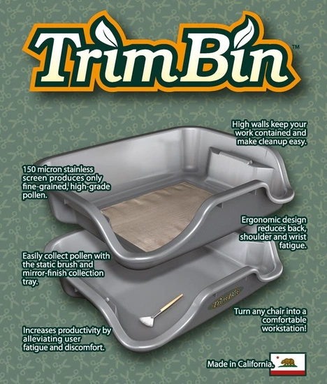 TrimBin Compele Set - Taca do trymowania kwiatów i ziół na sucho 48x30x15cm