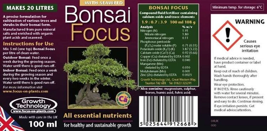 Growth technology Bonsai Focus balanced conditioner for bonsai plants 300ml