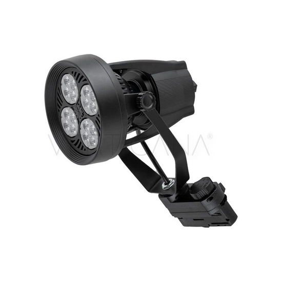 Lighting kit VERTICANA® 4x light bulb rail holder | BLACK | 45° lens 