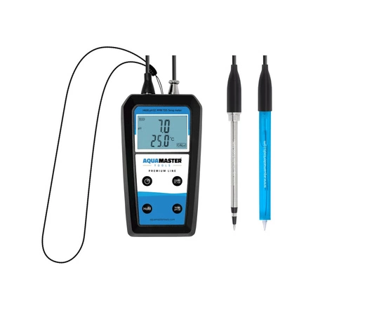 Aqua Master Tools H600 Pro - pH, EC (PPM, TDS) & Temperature meter for soil and liquids