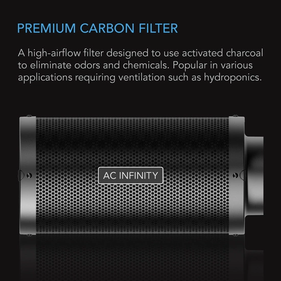 AC Infinity Carbon Filter fi 100mm 360 m3/h filtr węglowy premium