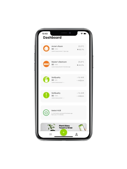 iBebot Hub EU - WiFi gateway for remote data access to AirComfort / SoilQuality