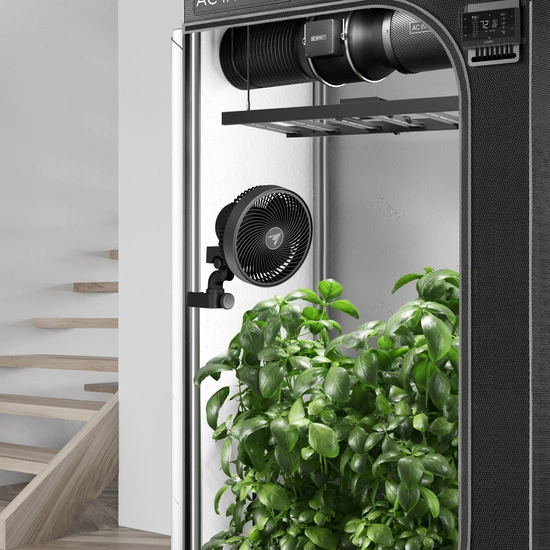 AC Infinity Cloudray S6 Gen 2 Oscillating Clip Fan 12W 10-speed fi 160mm - next-gen clip fan for grow tents