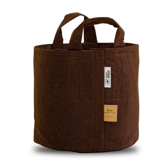 Growbag Root Pouch fabric pot 40x30cm 39L with handles brown