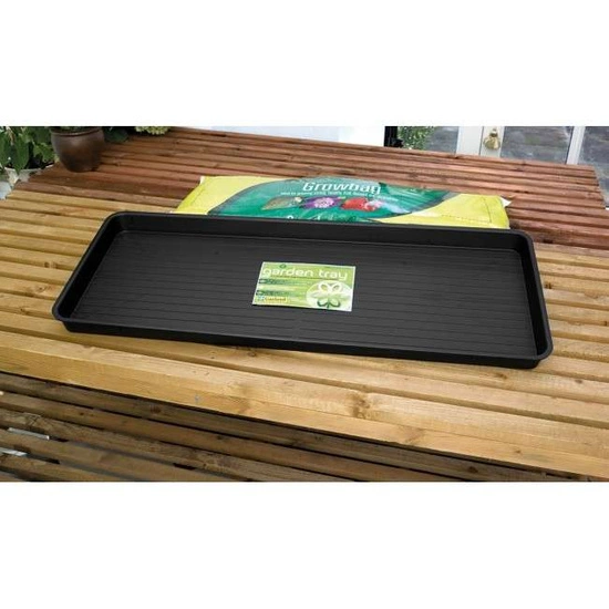 Garland tray black 100x40xh5cm - Premium Growbag Tray Black