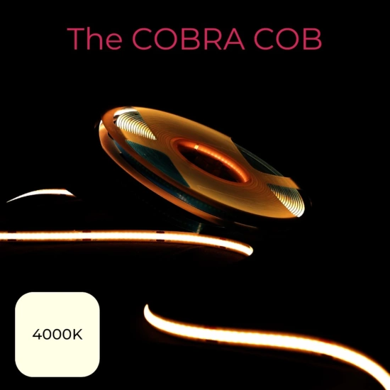 Grow The Jungle The Cobra COB 4000K 10W/1m FULL SPECTRUM 10m LED grow tape strip + driver and connectors