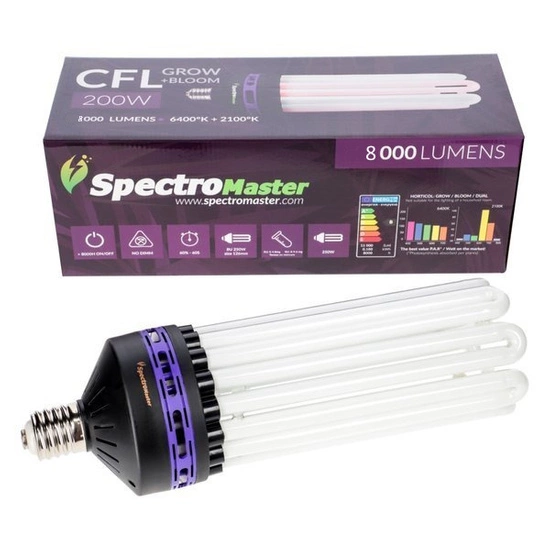 Żarówka CFL 200W Spectromaster - 6U - 2100+6400K Dual (wzrost i kwitnienie)