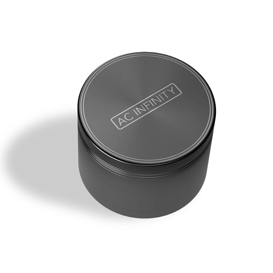 AC Infinity 3-Chamber Spice Grinder, Black 2.5-Inch | 6.2cm x 4.5cm