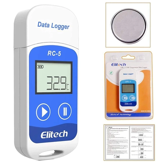 Elitech Przenośny rejestrator temperatury USB RC-5 z ekranem | data logger