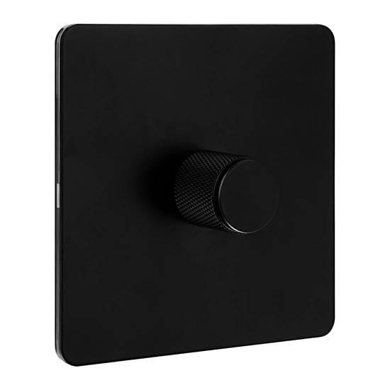 VERTICANA® WALL DIMMER 1-WAY BLACK - wall-mounted dimmer, single switch 