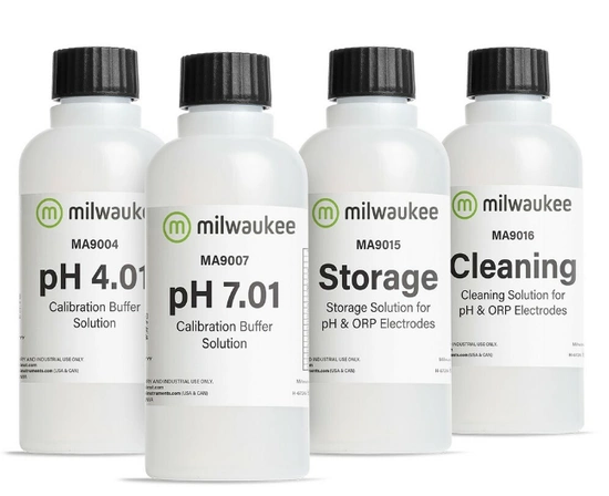 Set of calibration fluids for pH meters (4x230ml) PH-START Milwaukee